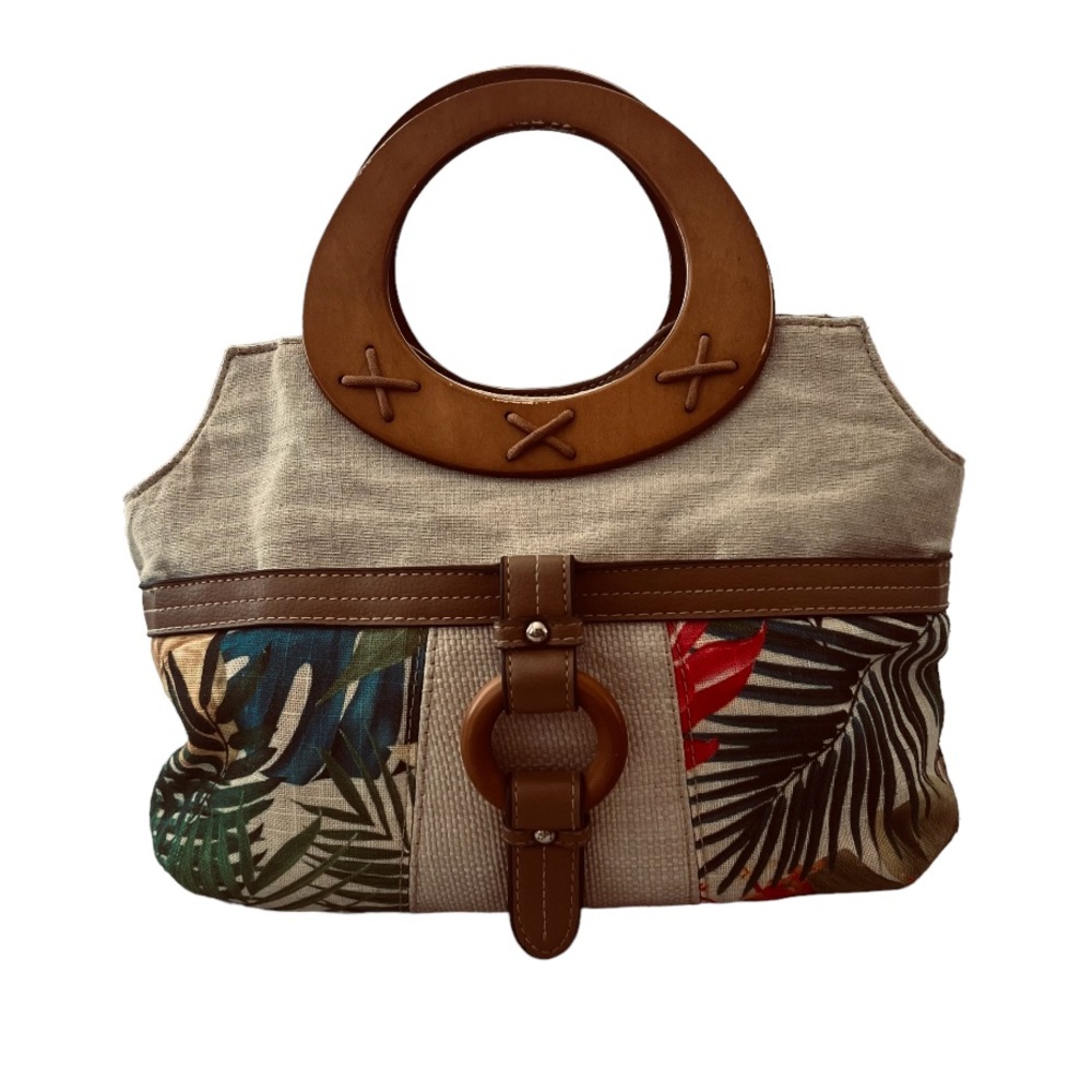 Croft & Barrow Handbag Purse Tropical Cloth Tote